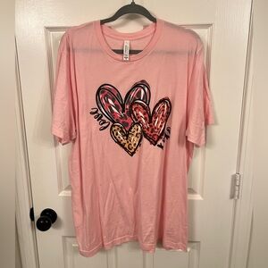 Bella Canvas Light Pink Valentine’s Day Tee